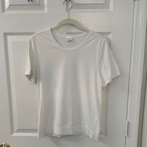 White Short Sleeve T-Shirt by Athleta. Size M